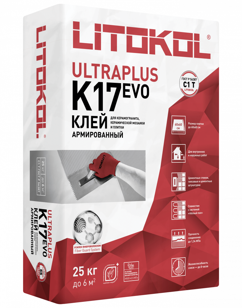 ULTRAPLUS K17 EVO клеевая смесь 25kg